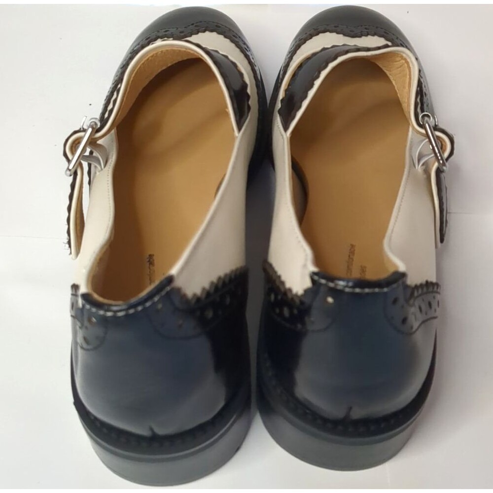 Women's 9.5 Mary Jane Two Tone Oxford Flat Round Closed Toe New - Picture 4 of 9